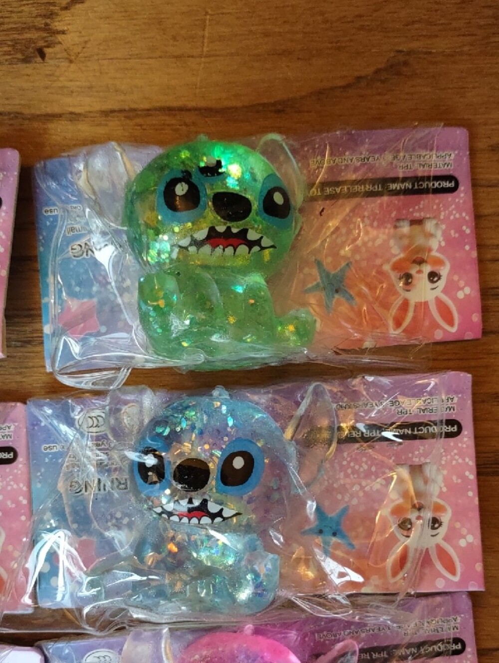 NEW Glitter Stitch Squishy Toy – Set of 8-Green, Blue, Pink & Orange - Picture 2 of 4